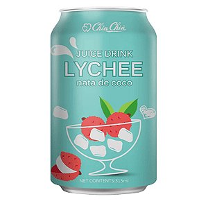 Bebida Suco de Lichia com Nata de Coco 315ml Chin Chin