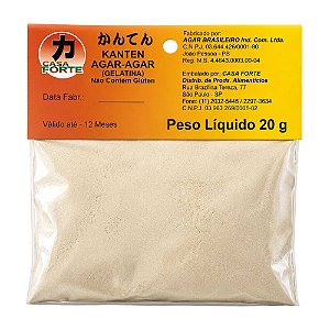 Ágar Ágar Gelatina Kanten Casa Forte 20g – Ideal para Sobremesas