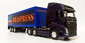 Miniatura De Caminhão Volvo FH da Braspress Exclusiva 1/64