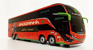Miniatura De Ônibus Da Andorinha Marcopolo G8 DD 1800 Exclusiva 1/64
