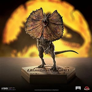 Estátua Dilofossauro - Jurassic Park - Icons - Iron Studios (RESERVA GARANTIDA)