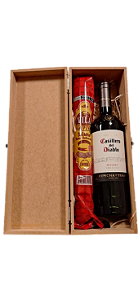 Kit Presente Vinho Casilero del Diablo + Salame