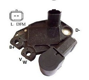 Regulador de Voltagem Clio Megane Kangoo Scenic 1.6 Sandero Logan Peugeot 206