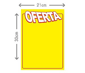 Cartaz de Oferta A4 - 21x30cm - 100 unidades
