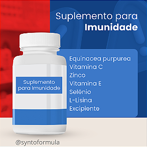 SUPLEMENTO PARA IMUNIDADE (Equinacea purpúrea + Vitamina C + Zinco + Vitamina E + Selênio + L-Lisina)