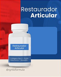RESTAURADOR ARTICULAR (Colágeno tipo II + Ác. Hialurônico + Boswellia + Colágeno Hidrolisado + Salix Alba)
