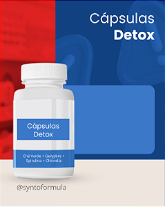 CÁPSULAS DETOX (Chá Verde + Gengibre + Spirulina + Chlorella)