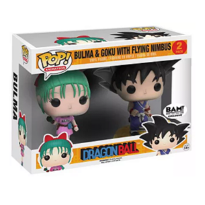 Funko Pop! Animation Dragon Ball Z Bulma & Goku With Flying Nimbus 2 Pack (Vaulted, 2016)