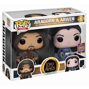 Funko Pop! Filme Lord Of The Rings Senhor dos Aneis Aragorn & Arwen 2 Pack Exclusivo