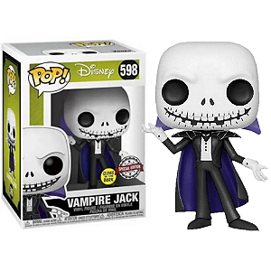 Funko Pop! Disney O Estranho Mundo de Jack Vampire Jack 598 Exclusivo Glow