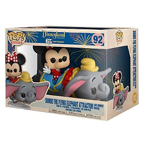 Funko Pop! Disney Mickey Mouse Dumbo The Flyng Elephant Atraction And Minnie Mouse 92