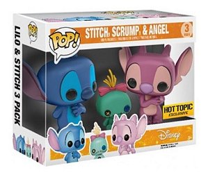 Funko Pop! Disney Lilo & Stitch Scrump & Angel 3 Pack Exclusivo