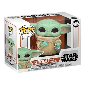 Funko Pop! Television Star Wars The Mandalorian Grogu Whit Cookies 465