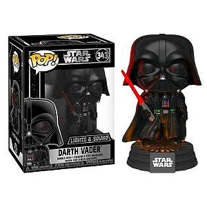 Funko Pop! Television Star Wars Darth Vader 343 Exclusivo Luzes E Sons