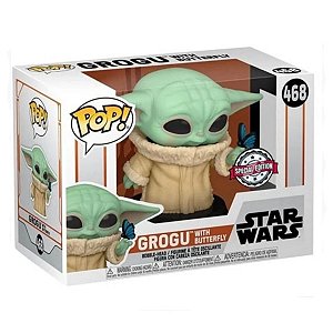 Funko Pop! Television Star Wars Grogu With Butterfly 468 Exclusivo
