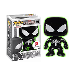 Funko Pop! Marvel Homem Aranha / Spider Man Black Suit Spider Man 79 Exclusivo Glow