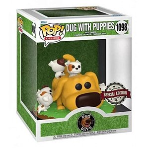Funko Pop! Filme Disney UP Altas Aventuras Dug Days Dug With Puppies 1098 Exclusivo