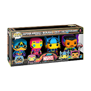 Funko Pop! Marvel Captain America/ Iron Man/ Thor/ Doctor Strange 4 Pack Exclusivo