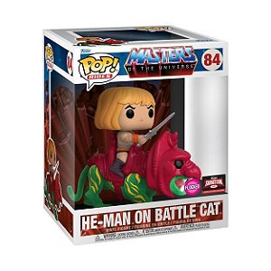 Funko Pop! Rides Television Master Of The Universe He-Man On Battle Cat 84 Exclusivo Flocked