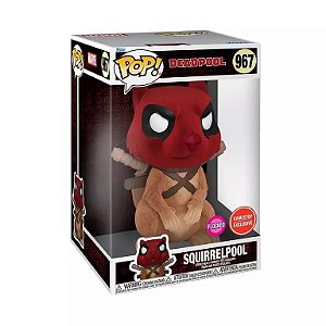 Funko Pop! Deadpool Squirrelpool 967 Exclusivo Flocked Super Sized 10
