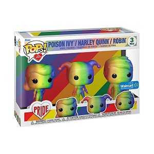 Funko Pop! Dc Comics Pride Hera Venenosa Poison Ivy Harley Quinn Robin 3 Pack Exclusivo