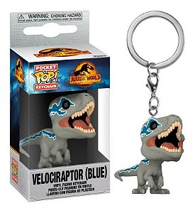 Chaveiro Funko Pop Keychain Velociraptor Blue