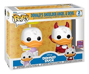 Funko Pop! Disney Donald's Shoulder Angel & Devil 2 Pack Exclusivo