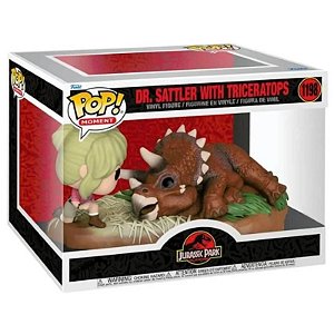 Funko Pop! Filme Jurassic Park Dr. Sattler With Triceratops 1198 Exclusivo