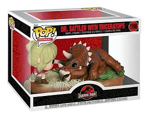 Funko Pop! Filme Jurassic Park Dr. Sattler With Triceratops 1198 Exclusivo