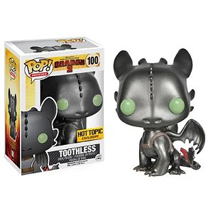 Funko Pop! Filme Como Treinar O Seu Dragão Banguela Toothless 100 Exclusivo Metallic