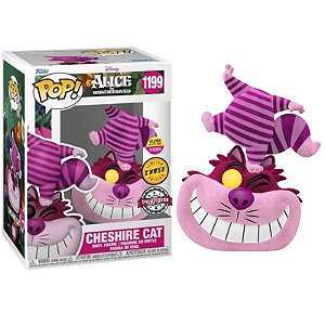 Funko Pop! Disney Alice no Pais das Maravilhas Cheshire Cat 1199 Exclusivo Glow Flocked Chase