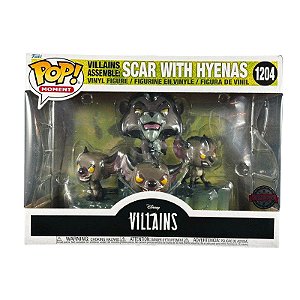 Funko Pop! Filme Disney O Rei Leao Lion King Villains Assemble Scar With Hyenas 1204 Exclusivo