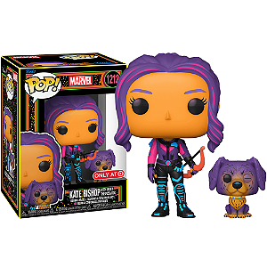 Funko Pop! Marvel As Marvels Kate Bishop With Lucky The Pizza Dog 1212 Exclusivo Blacklight