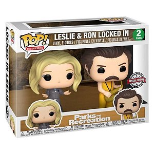 Funko Pop! Television Parks And Recreation Leslie & Ron Locked In 2 Pack Exclusivo