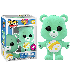 Funko Pop! Animation Care Bears / Ursinhos Carinhosos Wish Bear 1207 Exclusivo Chase Flocked