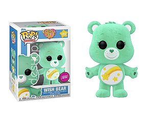 Funko Pop! Ursinhos Carinhosos Care Bears Wish Bear 1207 Exclusivo Chase Flocked
