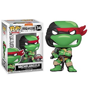 Funko Pop! Tartarugas Ninja Teenage Mutant Ninja Turtles Michelangelo 34 Exclusivo