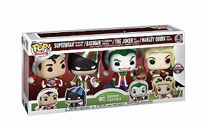 Funko Pop! Dc Comics Superman Batman The Joker Harley Quinn 4 Pack Exclusivo