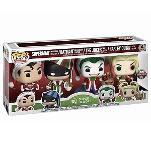 Funko Pop! Dc Comics Superman Batman The Joker Harley Quinn 4 Pack Exclusivo