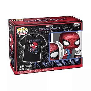 Funko Pop! Tees No Way Home Spider Man and Tee Exclusivo TAM M