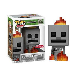 Funko Pop! Games Minecraft Flaming Skeleton 326 Exclusivo