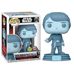 Funko Pop! Television Star Wars Holographic Luke Skywalker 615 Exclusivo