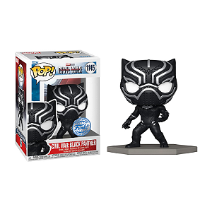 Funko Pop! Marvel Capitao America Civil War Black Panther 1145 Exclusivo
