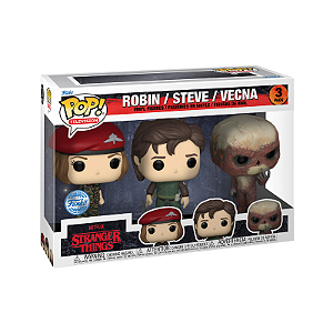 Funko Pop! Television Stranger Things Robin Steve Vecna 3 Pack Exclusivo