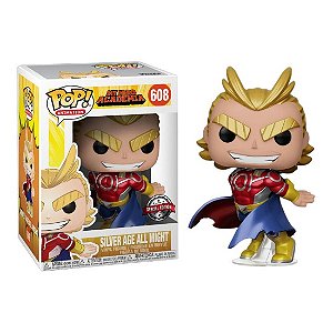 Funko Pop! Animation My Hero Academia Silver Age All Might 608 Exclusivo Metallic
