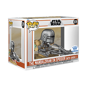 Funko Pop! Rides Television Star Wars The Mandalorian On Speeder With Grogu 579 Exclusivo