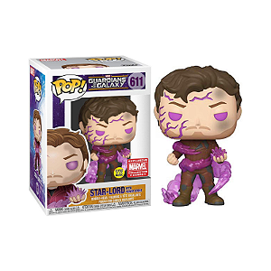 Funko Pop! Filme Marvel Guardiões da Galáxia Star Lord 611 Exclusivo Glow