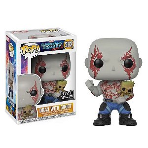 Funko Pop! Filme Marvel Guardiões da Galáxia Guardians Of The Galaxy Drax With Groot 262 Exclusivo