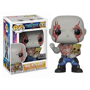 Funko Pop! Filme Marvel Guardiões da Galáxia / Guardians Of The Galaxy Drax With Groot 262 Exclusivo
