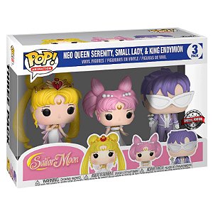 Funko Pop! Animation Sailor Moon Neo Queen Serenity, Small Lady & King Endymion 3 Pack Exclusivo
